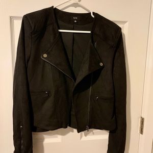 Fate - Faux Suede Black Moto Jacket